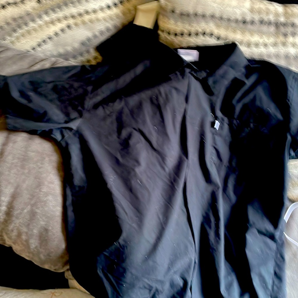 2xl uncommon thread , black dress shirts , used slightly 2 of them.